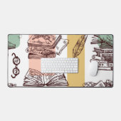 ブックパターン デスクマット (キーボード&マウス)