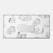 ブックパターン デスクマット (キーボード&マウス)