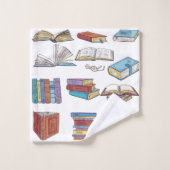 ブックパターン バスタオルセット (ウォッシュタオル)