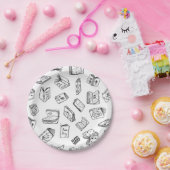 ブックパターン ペーパープレート (パーティー)