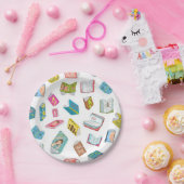 ブックパターン ペーパープレート (パーティー)