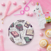 ブックパターン ペーパープレート (パーティー)