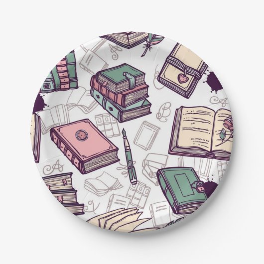 ブックパターン ペーパープレート (正面)