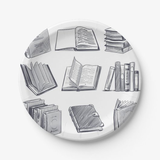 ブックパターン ペーパープレート (正面)