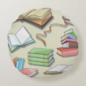 ブックパターン ラウンドクッション (裏面)