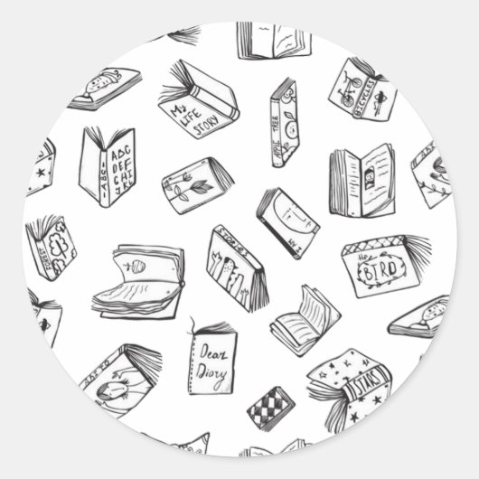 ブックパターン ラウンドシール (正面)