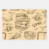 ブックパターン ラッピングペーパーシート (正面3)