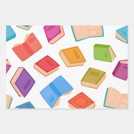 ブックパターン ラッピングペーパーシート (正面)