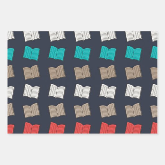 ブックパターン ラッピングペーパーシート (正面)