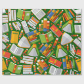 ブックパターン ラッピングペーパー (フラット)