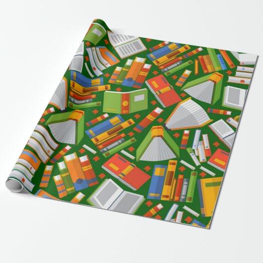 ブックパターン ラッピングペーパー (アンロールド)