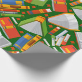 ブックパターン ラッピングペーパー (角)