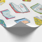 ブックパターン ラッピングペーパー (角)