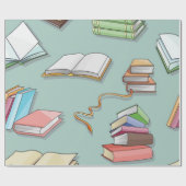 ブックパターン ラッピングペーパー (フラット)