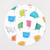 ブックパターン ラベル (デザイン1)