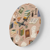 ブックパターン ラージ壁時計 (傾斜)