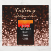 ブックパーソナライズされたの起動バラ金ゴールド スパークリングワインラベル (シングルラベル)