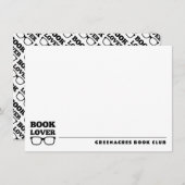 ブックパーソナライズされたクラブフラットノートカード ノートカード (正面/裏面)