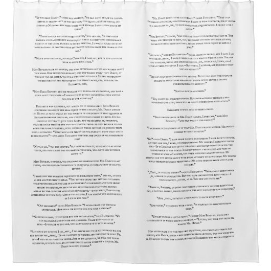 ブックパーソナライズされた引用文文字の抜粋 シャワーカーテン (正面)