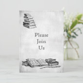 ブックパーティ ヴィンテージアート カスタム招待状 招待状 (スタンド正面)