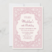 ブックフェアリーテールガールズ誕生日 招待状 (正面)