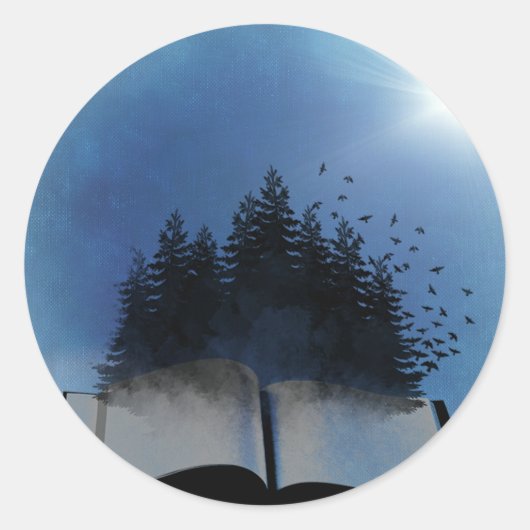 ブックフォレストを開く ラウンドシール (正面)