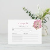 ブックフローラブライダルシャワーレシピカード 招待状 (スタンド正面)