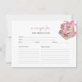 ブックフローラブライダルシャワーレシピカード 招待状 (正面)