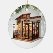 ブックブックブックホリック読み手ブックラバーブックワーム セラミックオーナメント (左)