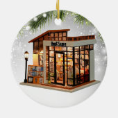 ブックブックブックホリック読み手ブックラバーブックワーム セラミックオーナメント (裏面)