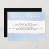 ブックブルーウォーターの赤ちゃんシャワーの囲いを持って来る 招待状 (正面/裏面)