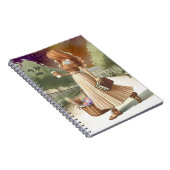 ブックブー・ジャーナル付きのファッショナブルなジンジャーヘアガール ノートブック (右側)