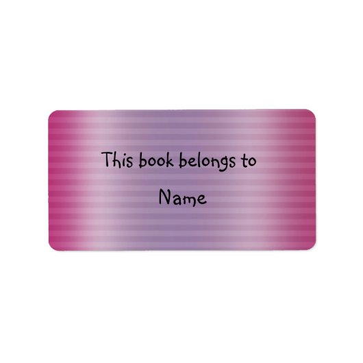 ブックプレートとモダンストライプ ラベル (正面)
