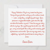 ブックベアのバレンタインデー カード (裏面)