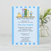 ブックベイビーシャワーの招待状（男の子） 招待状 (スタンド正面)