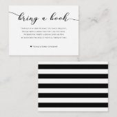 ブックベビーエンクロージャシック白黒のストライプ持ち込み エンクロージャーカード (正面/裏面)