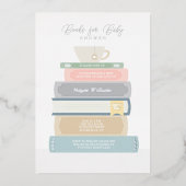 ブックベビーシャワフォイル招待状 箔招待状 (正面)