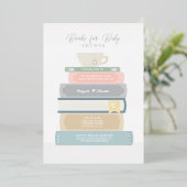 ブックベビーシャワフォイル招待状 箔招待状 (立ち正面)