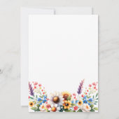 ブックベビーシャワーかわいいフクロウとブックニューチャプター 招待状 (裏面)