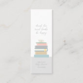ブックベビーシャワーのブックマーク スキニー名刺 (正面)