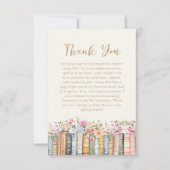 ブックベビーシャワーサンキューカード サンキューカード (正面)