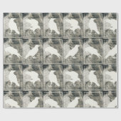 ブックページのカラスのギフトラップ ラッピングペーパー (フラット)