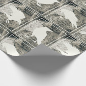 ブックページのカラスのギフトラップ ラッピングペーパー (角)