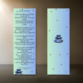 ブックページのブックマークのための詩の青い石