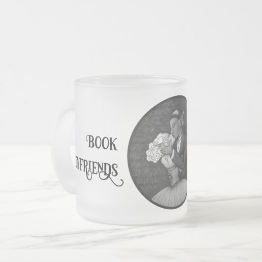 ブックボーイフレンドキス フロストグラスマグカップ (正面左)