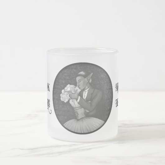ブックボーイフレンドキス フロストグラスマグカップ (中央)