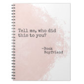 ブックボーイフレンド引用文 – ノートブック (正面)