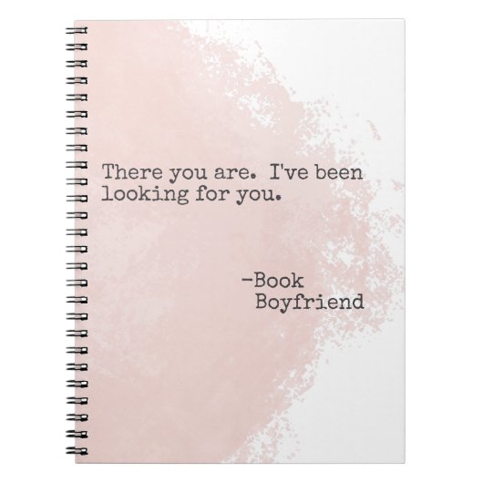 ブックボーイフレンド引用文 – ノートブック (正面)
