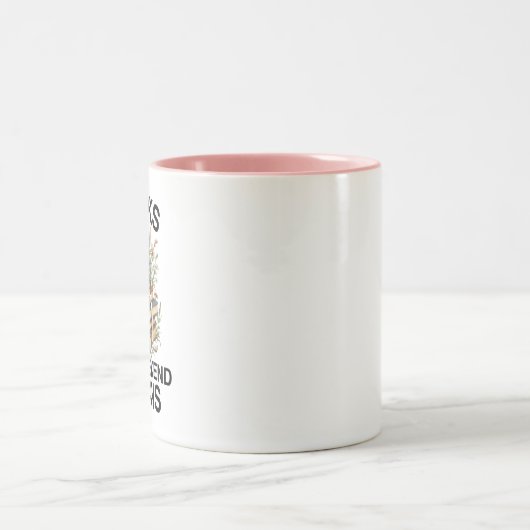 ブックマイウィークエンドプラン英語先生 おもしろい ツートーンマグカップ (中央)