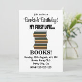ブックマイファーストラブブックブックブックッシュ誕生日 招待状 (スタンド正面)